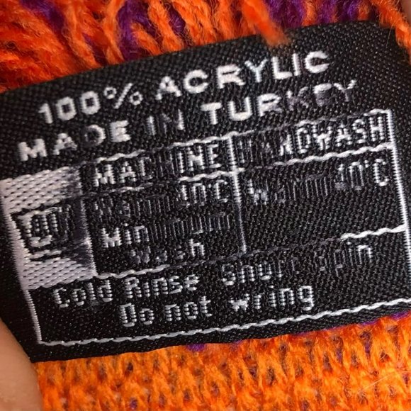 Clemson Tigers Scarf Pawprint Orange Purple White Ruffneck Scarves 70" - Picture 4 of 5